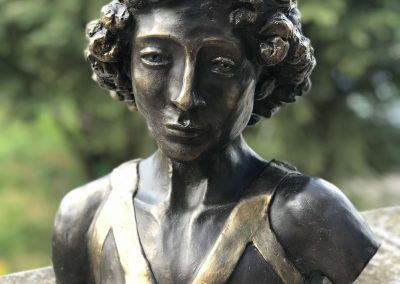 Davide - Scultura in gesso patinato, dal Verrocchio, 32x32x16, 2020. DISPONIBILE
