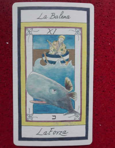 La Balena, XI carta dei Tarocchi di Pinocchio disegnati da Salvatore Ramaglia